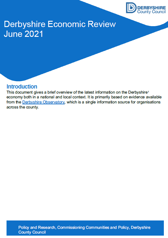 link to Derbyshire Economic Review, June 2021